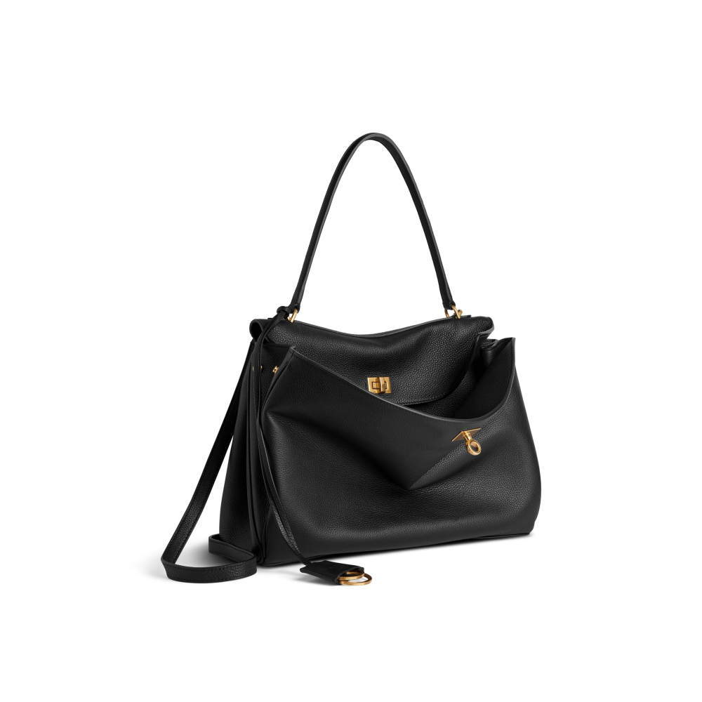 Balenciaga Rodeo Mid-Size Grain Leather Handbag