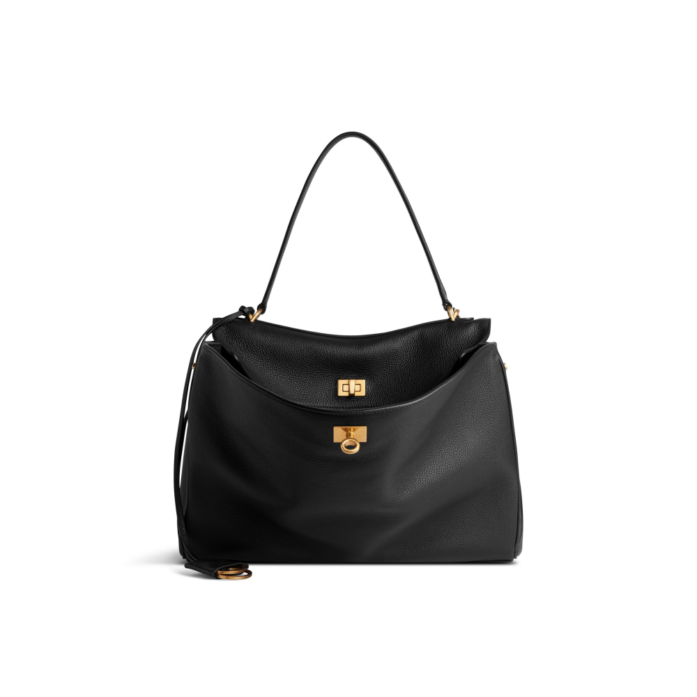 Balenciaga Rodeo Mid-Size Grain Leather Handbag
