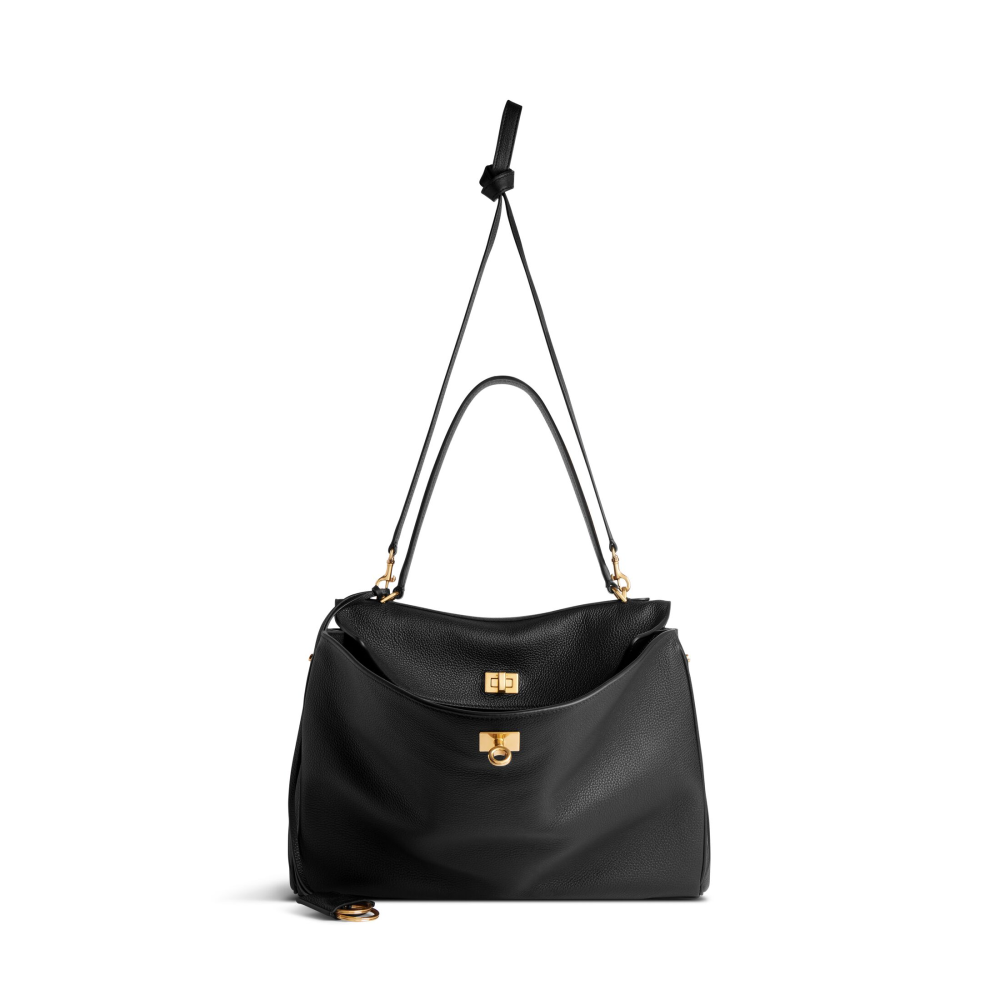 Balenciaga Rodeo Mid-Size Grain Leather Handbag