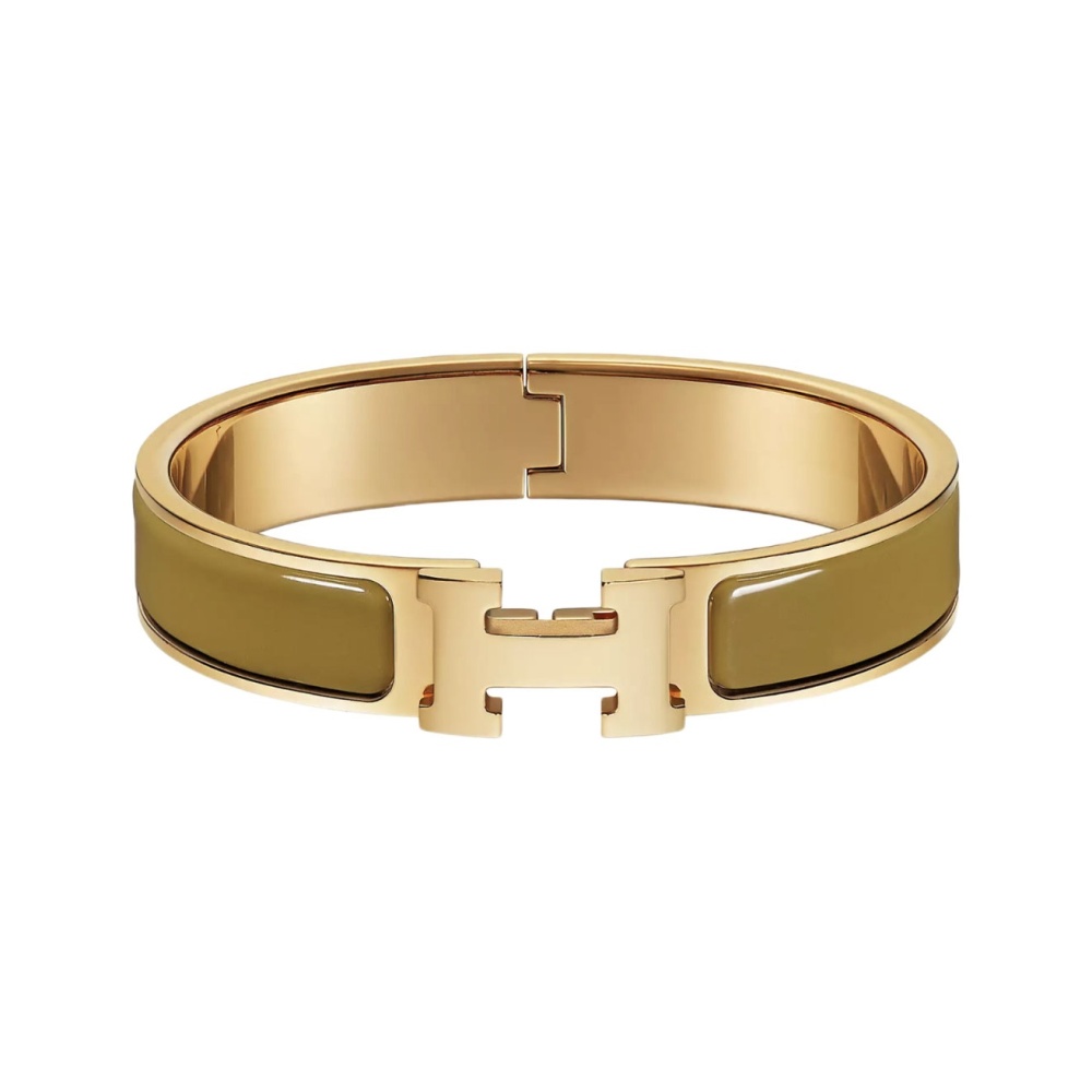 HERMÈS Clic H Bangle, Gilded Bronze