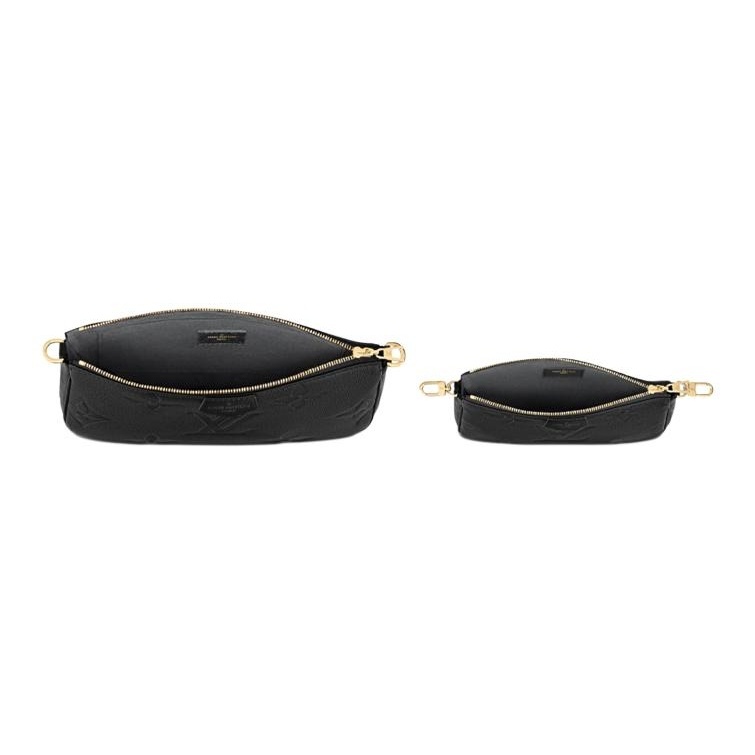 Louis Vuitton Multi Pochette Accessoires, Removable Chain & Zipper, 5-in-1 Mahjong/Underarm/Hand/Crossbody/Shoulder Bag, Women's Style, Black