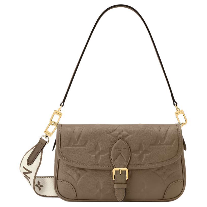 LOUIS VUITTON Diane Women's Crossbody & Shoulder Bag in Smoked Green with Brand Monogram Embossing