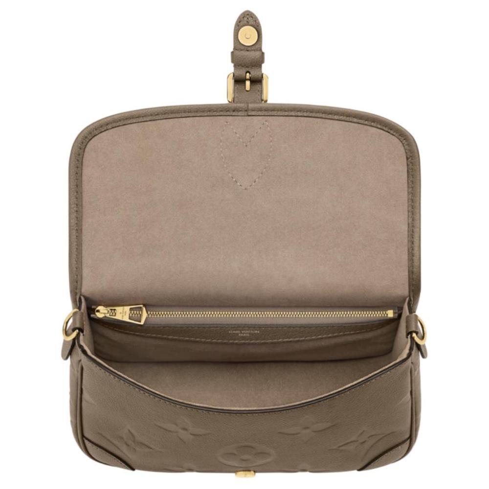 LOUIS VUITTON Diane Women's Crossbody & Shoulder Bag in Smoked Green with Brand Monogram Embossing