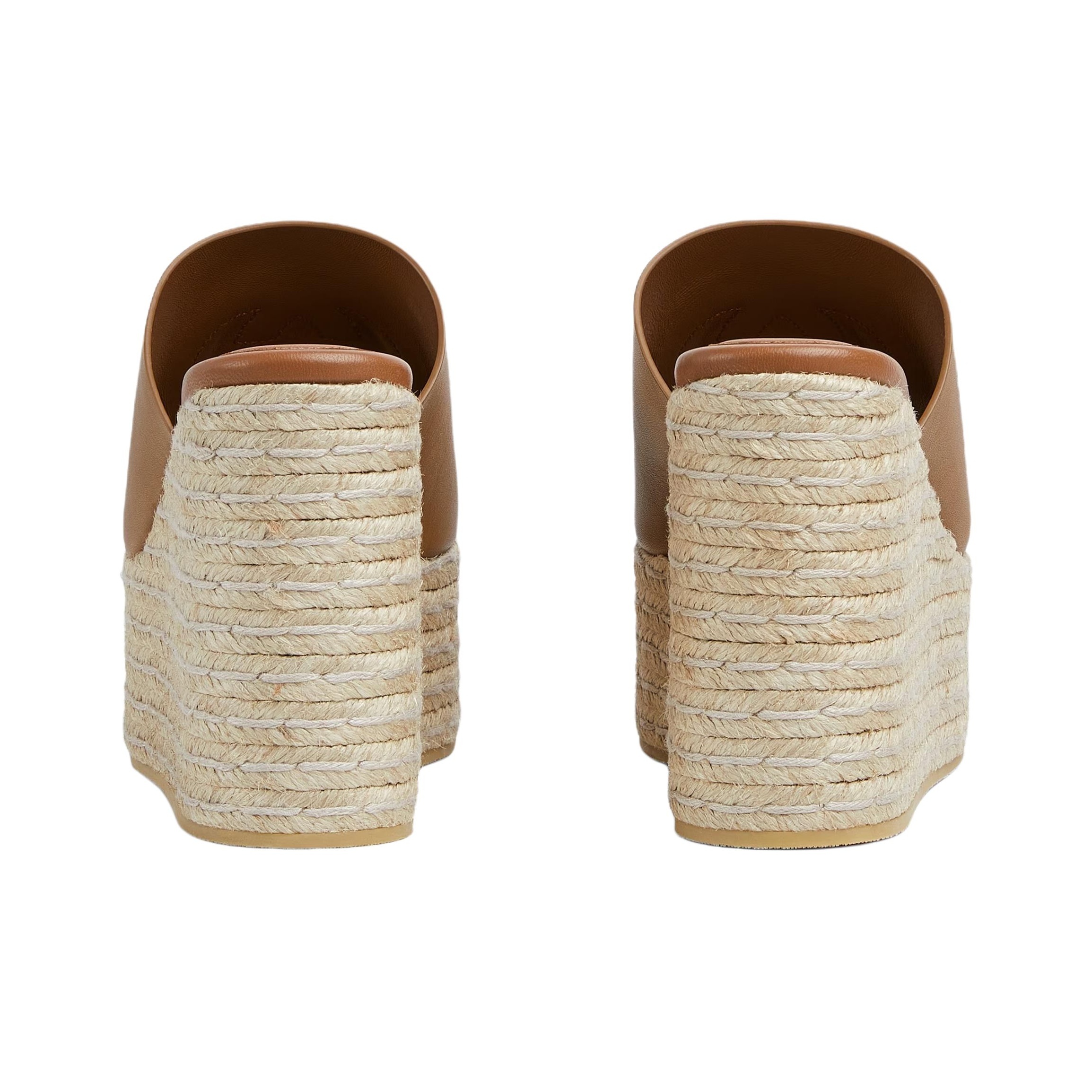 GUCCI Interlocking Women's Wedge Open-Toe Slide Sandals (7.3cm Heel) in Brown