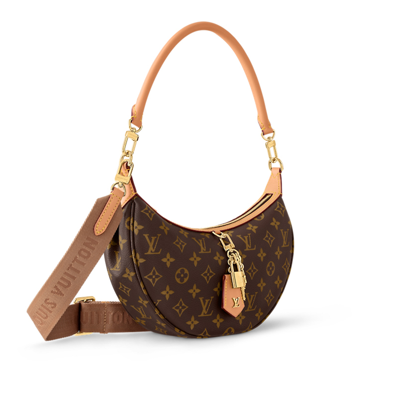 LOUIS VUITTON Looping Women's Regular Shoulder/Crossbody/Handbag in Brown Monogram Coated Canvas with Removable & Adjustable Strap