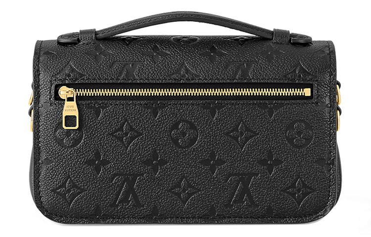 LOUIS VUITTON Pochette Metis East West Women's Regular-Size Bag in Black – Detachable & Adjustable Shoulder Strap, S-Lock Closure, Convertible as Satchel, Crossbody & Shoulder Bag