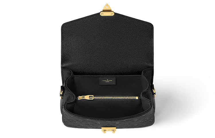 LOUIS VUITTON Pochette Metis East West Women's Regular-Size Bag in Black – Detachable & Adjustable Shoulder Strap, S-Lock Closure, Convertible as Satchel, Crossbody & Shoulder Bag