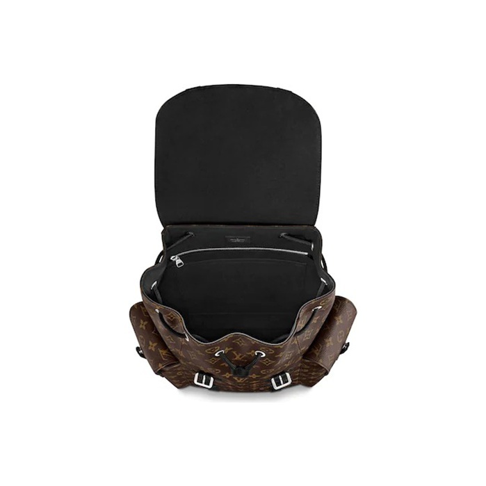 LOUIS VUITTON CHRISTOPHER Men's Medium-Size Backpack in Brown Canvas with Monogram Pattern