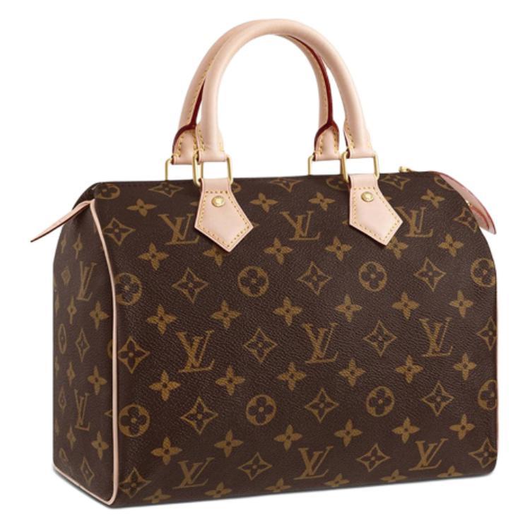 LOUIS VUITTON Speedy 25 Classic Monogram Canvas Pillow Bag - Versatile, Portable, Elegant Style for Daily Commute, 25cm, Top-Handle & Shoulder Bag for Women, Brown