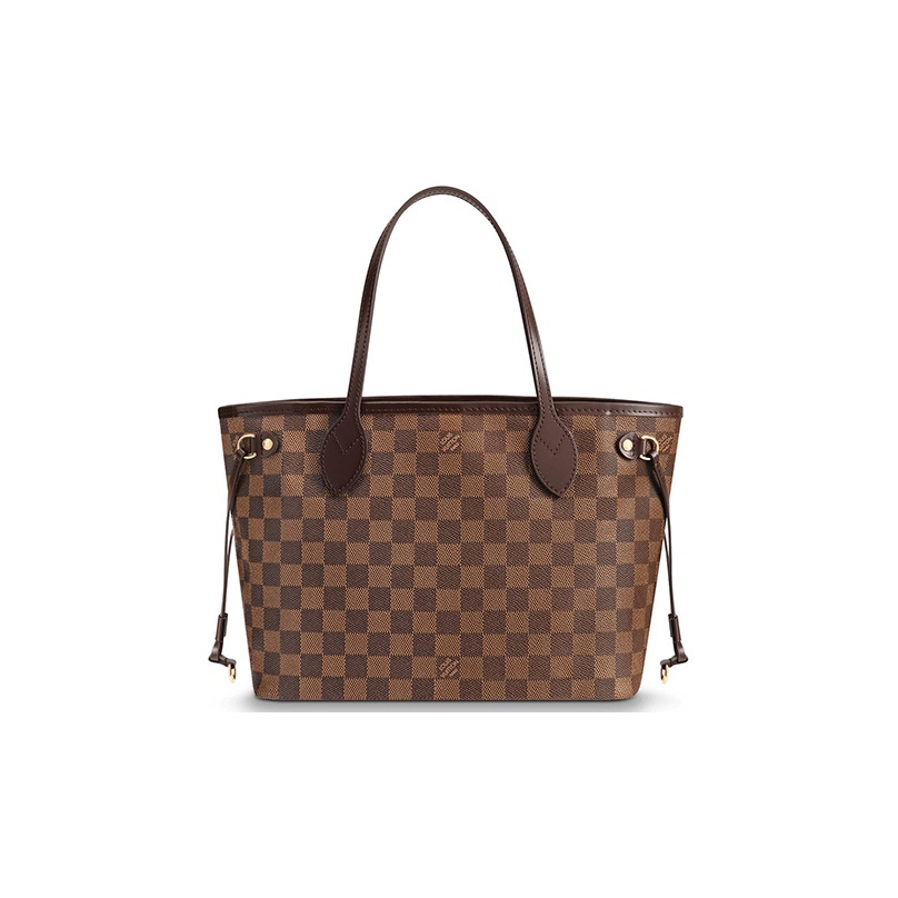 LOUIS VUITTON NEVERFULL PM Damier Ebene Tote Bag (With Pouch) - Convertible Shoulder & Handheld Bag, Small Size, for Women, Brown