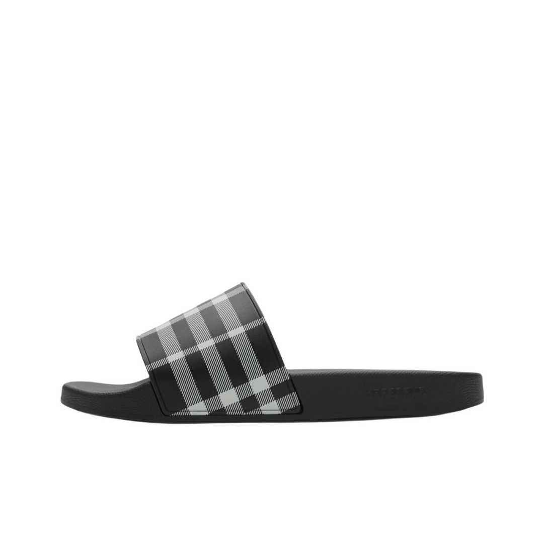 Burberry Check Slide Sandals for Men, Black