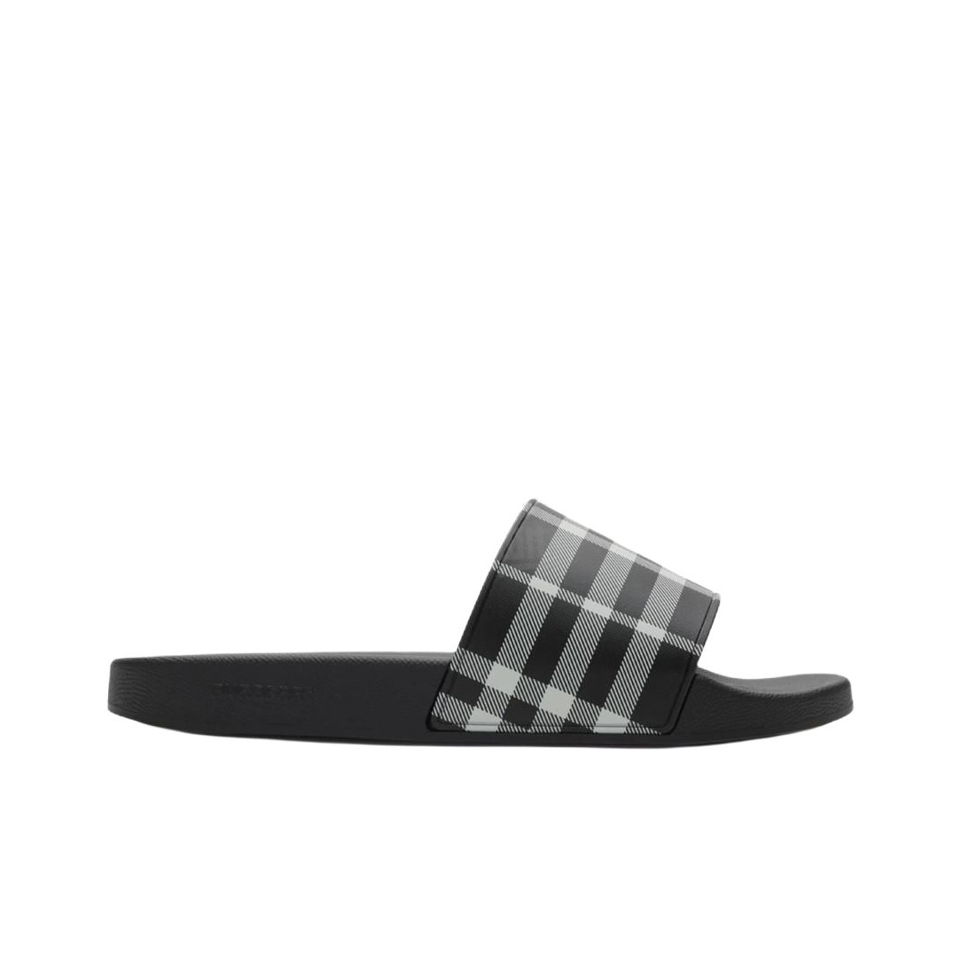 Burberry Check Slide Sandals for Men, Black