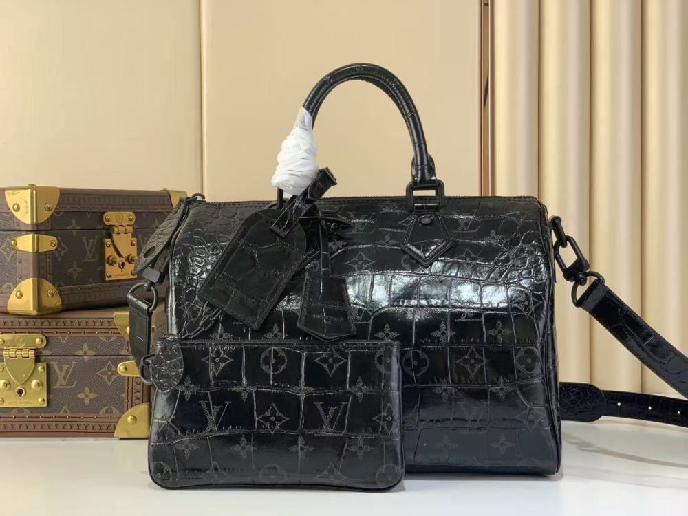 Louis Vuitton Speedy P9 crocodile-patterned calfskin leather, available in various colors and sizes: 25/30cm