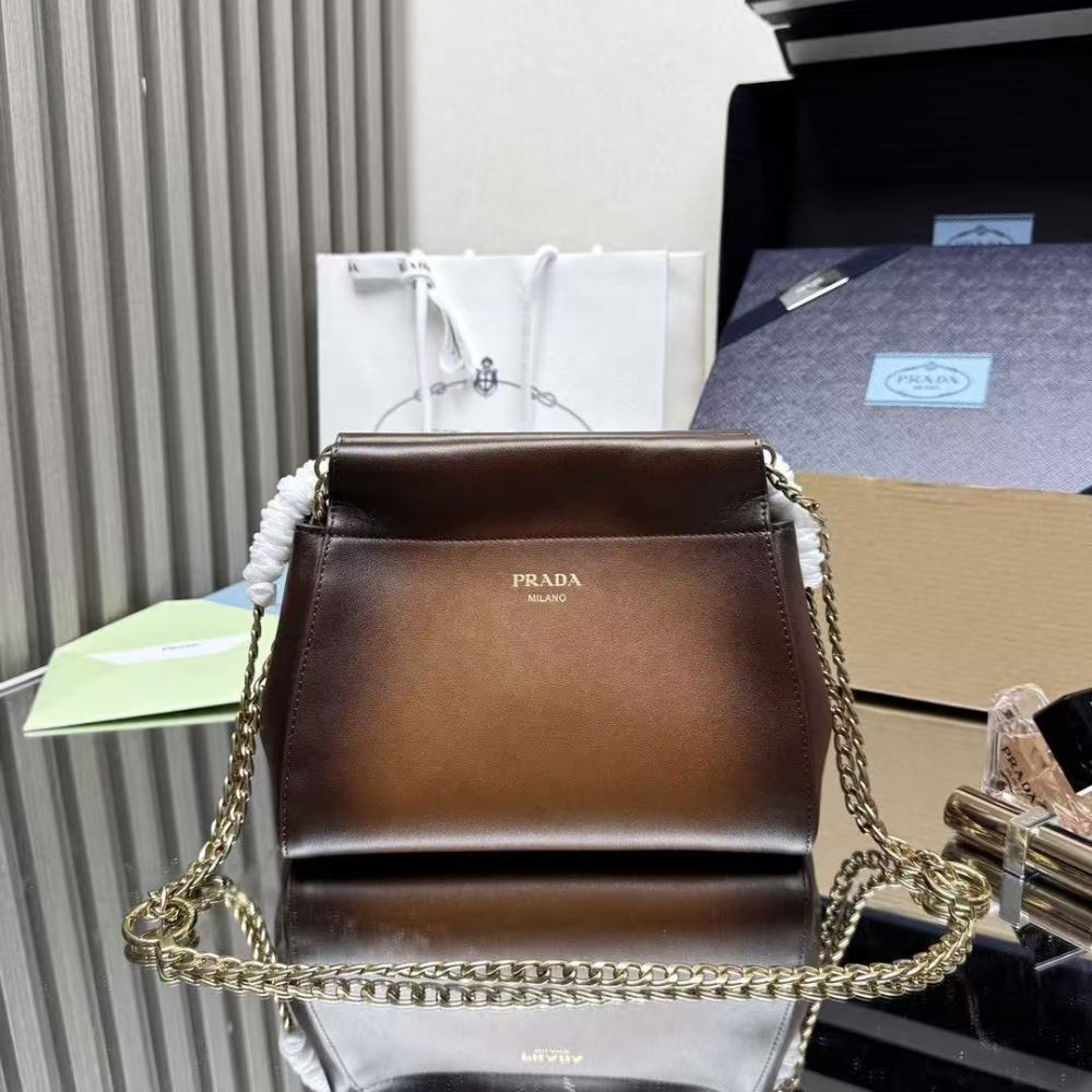 PRADA Enchaine/Calfskin/Suede/22CM/32.5CM