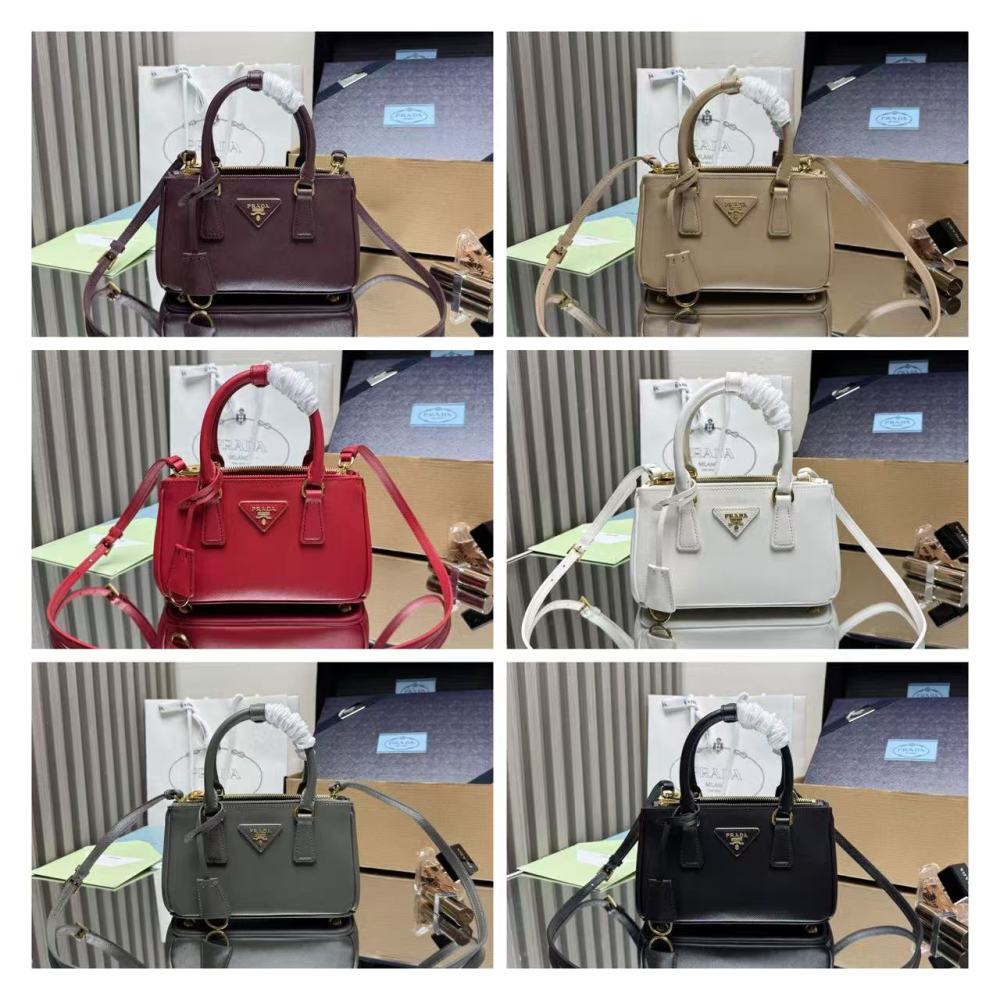 PRADA Galleria handbag / Calfskin leather / 21CM