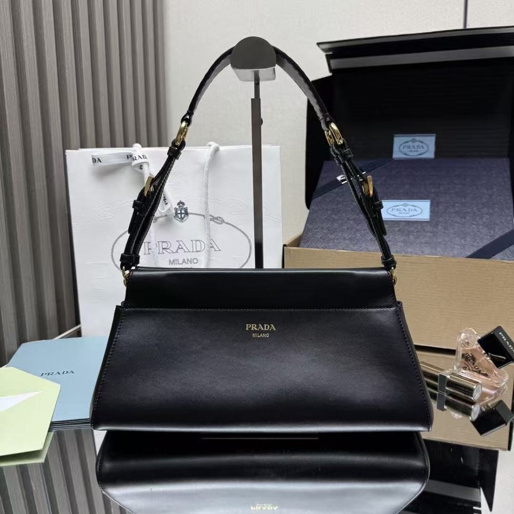 PRADA Enchaine/Calfskin/Suede/22CM/32.5CM