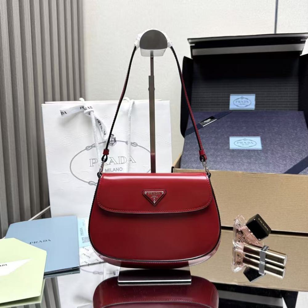PRADA Cleo/Cowhide Leather/27CM/23CM