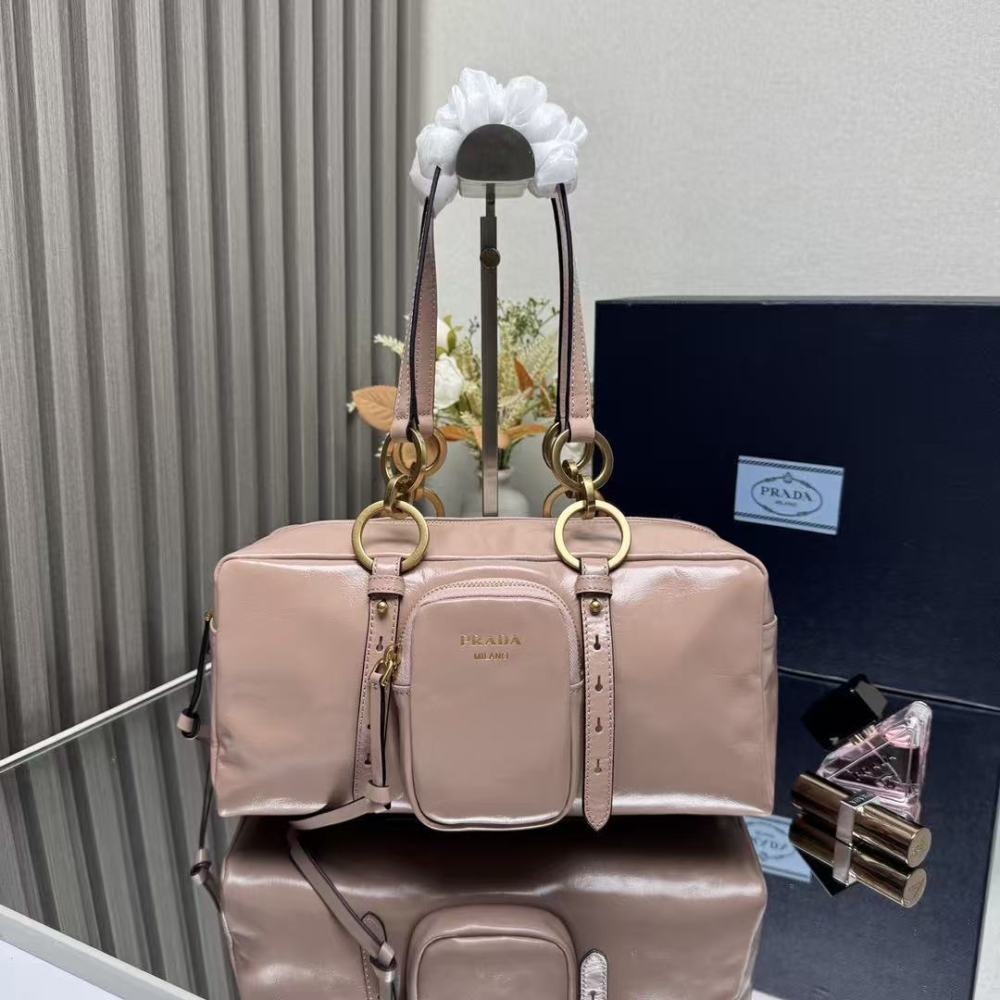 PRADA Dangle Bag / Cowhide Leather / 30CM / 14.5CM