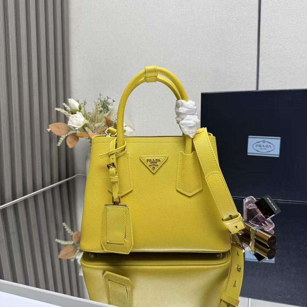 PRADA Double/Cowhide Leather/25CM