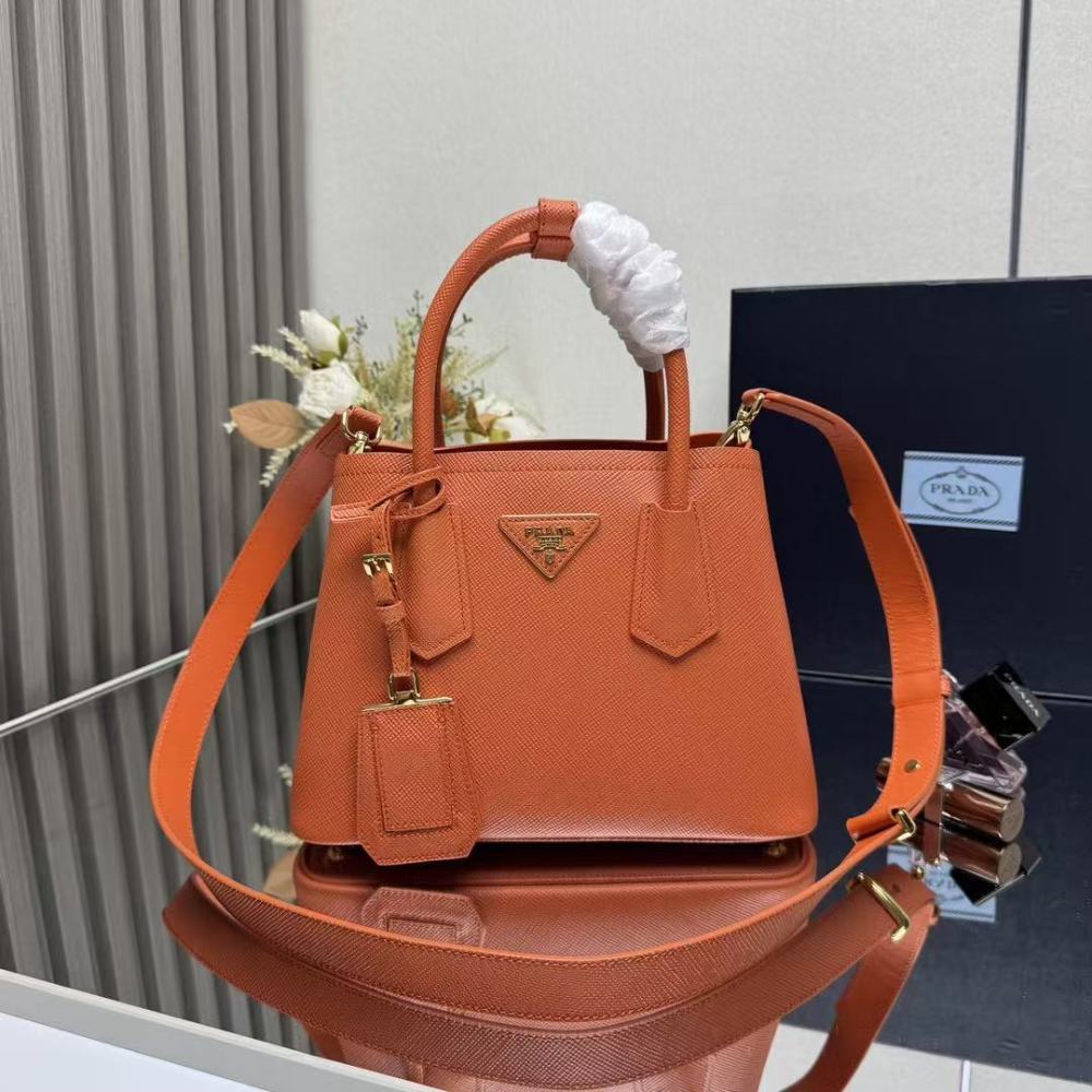 PRADA Double/Cowhide Leather/25CM