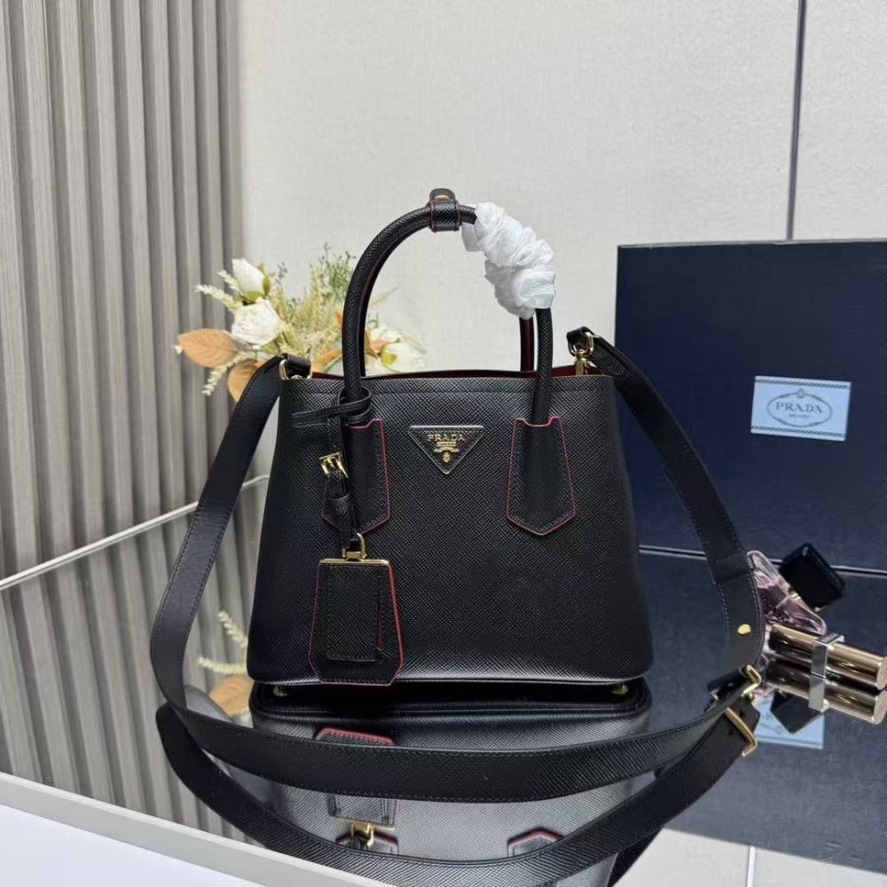 PRADA Double/Cowhide Leather/25CM