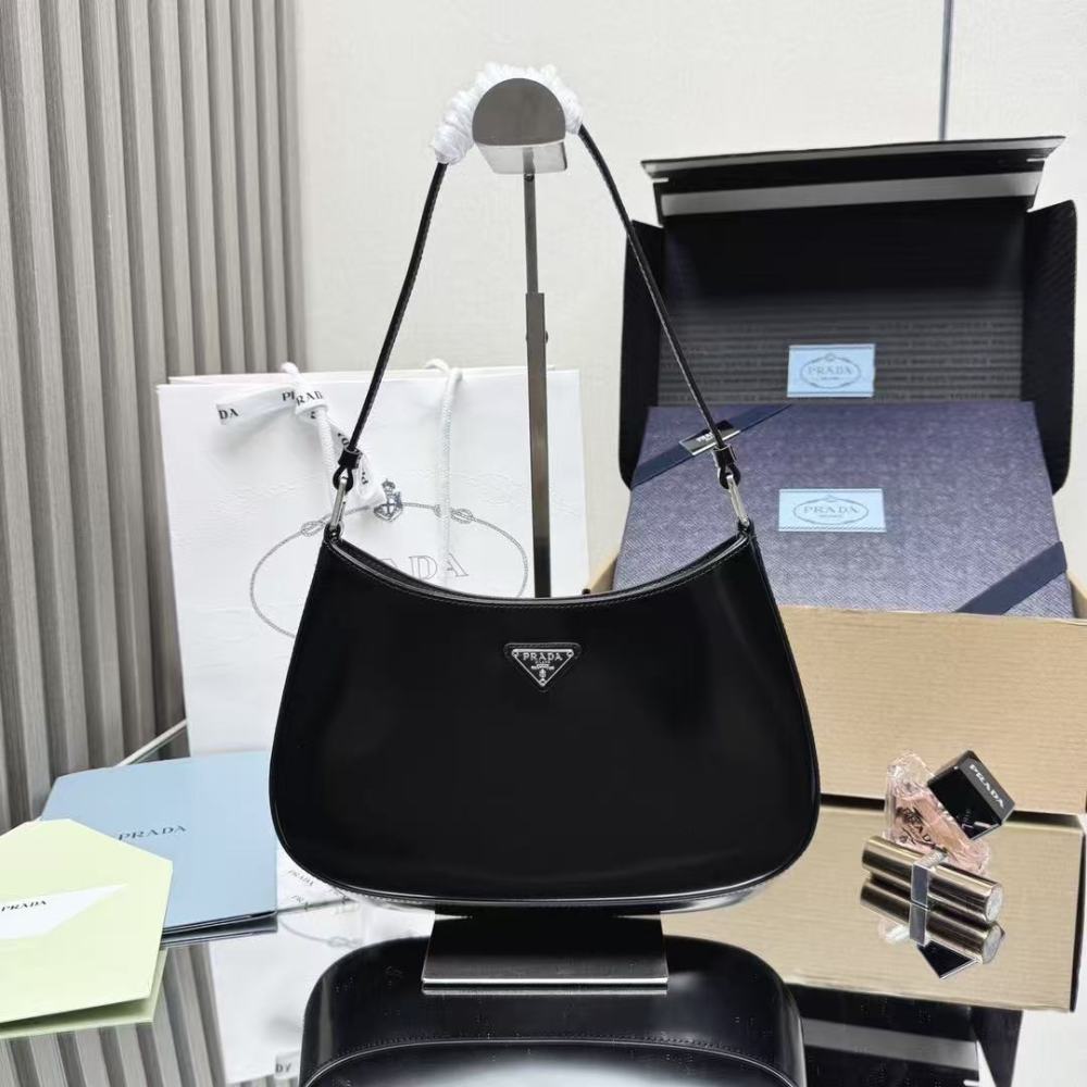 PRADA Cleo/Cowhide Leather/27CM/23CM