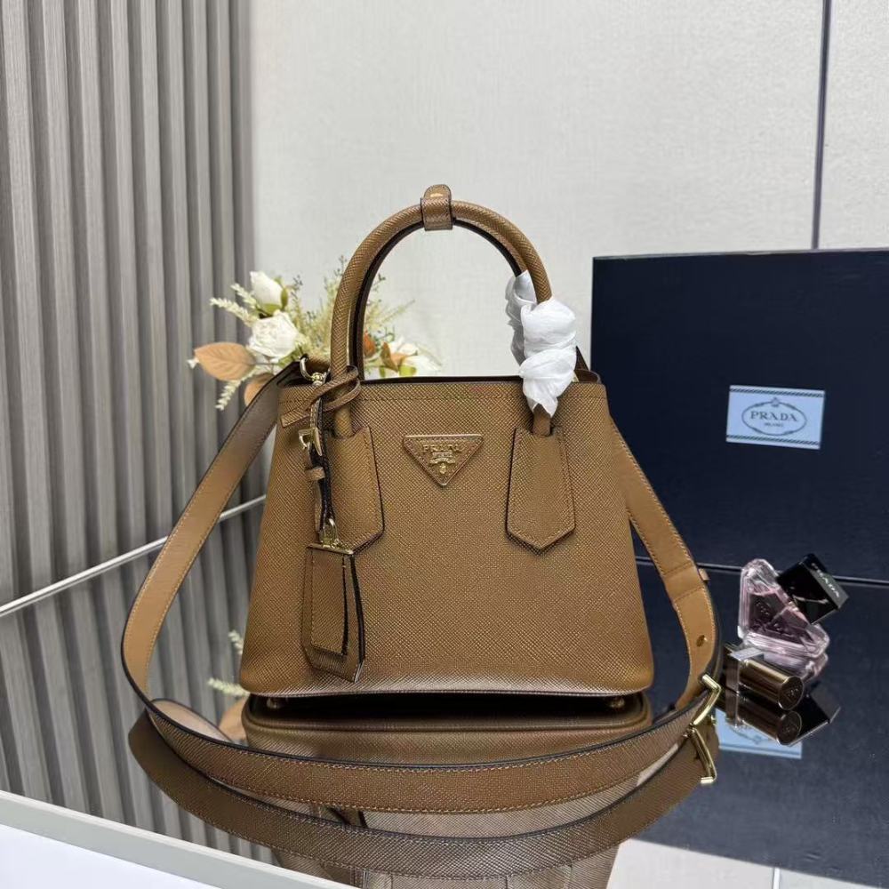 PRADA Double/Cowhide Leather/25CM