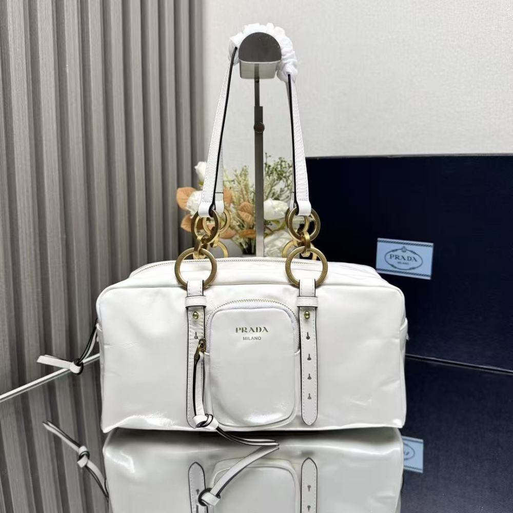 PRADA Dangle Bag / Cowhide Leather / 30CM / 14.5CM