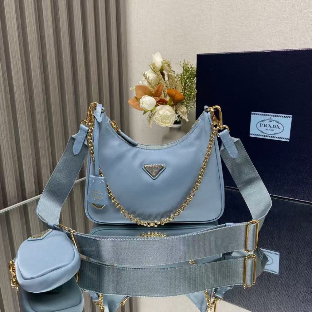 PRADA Re-Edition 2005/With key pouch/Cowhide leather/nylon/22CM