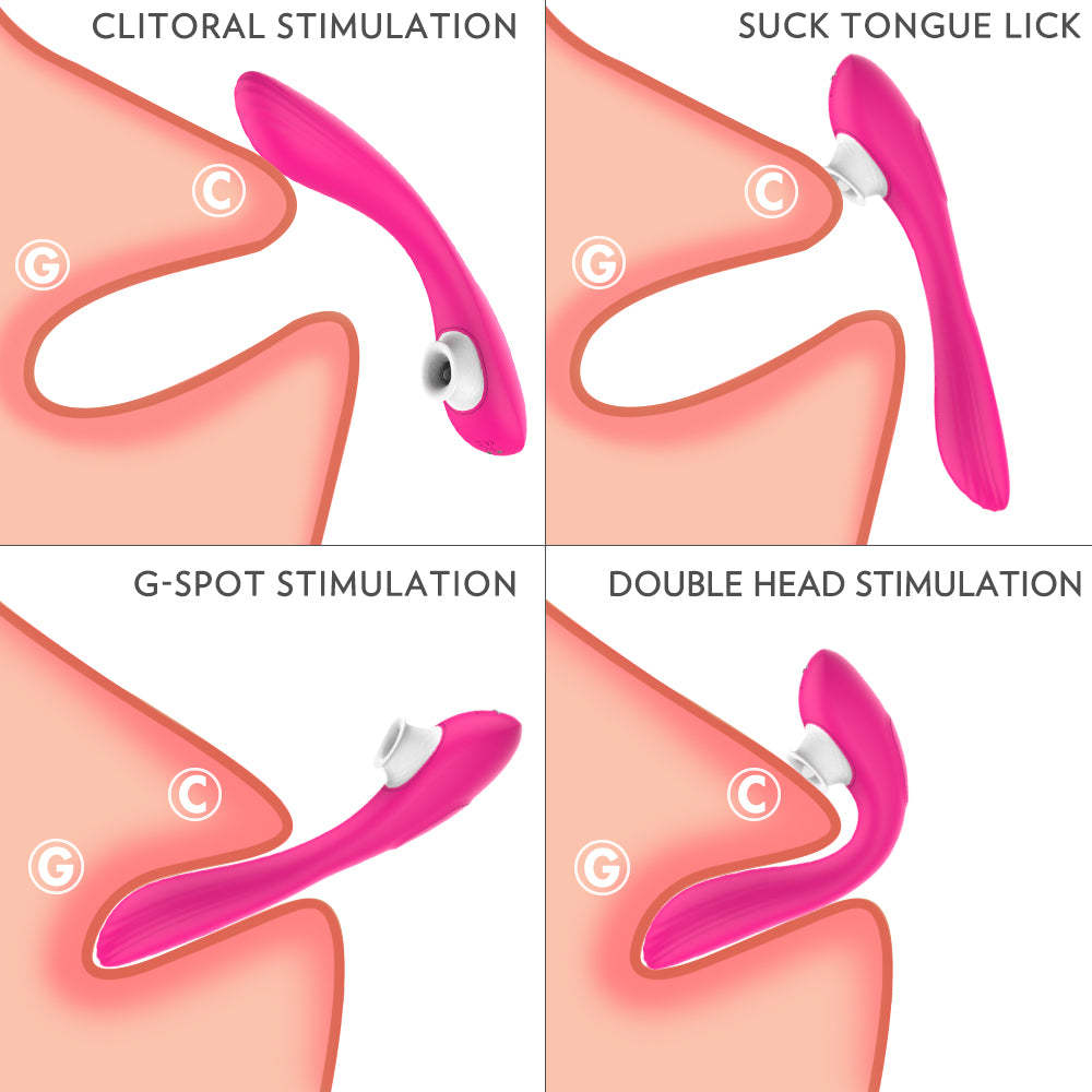 S204 wireless personal tongue sucking vibrator clit remote control g spot women sucking sex toy nipple clit sucker