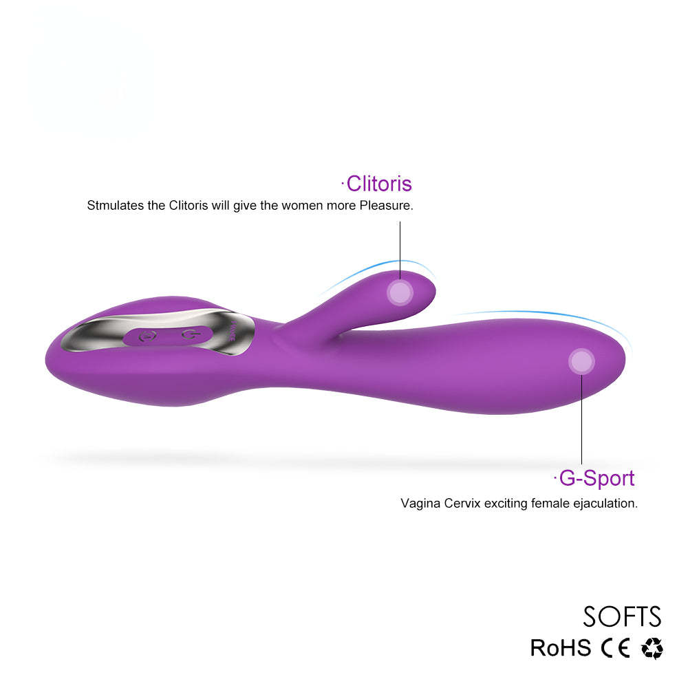 S004 New Product Double Motor 9 Vibration Modes Women Vagina Stimulate G Spot Sex Toy  Rabbit Viibrator