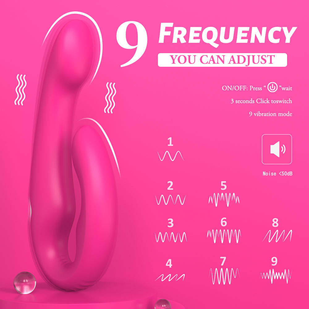 S328  consoladores para mujer Adults Dildo Lesbian Sex Vibrator 9 Speeds Double Vibrating Silicone Adult le