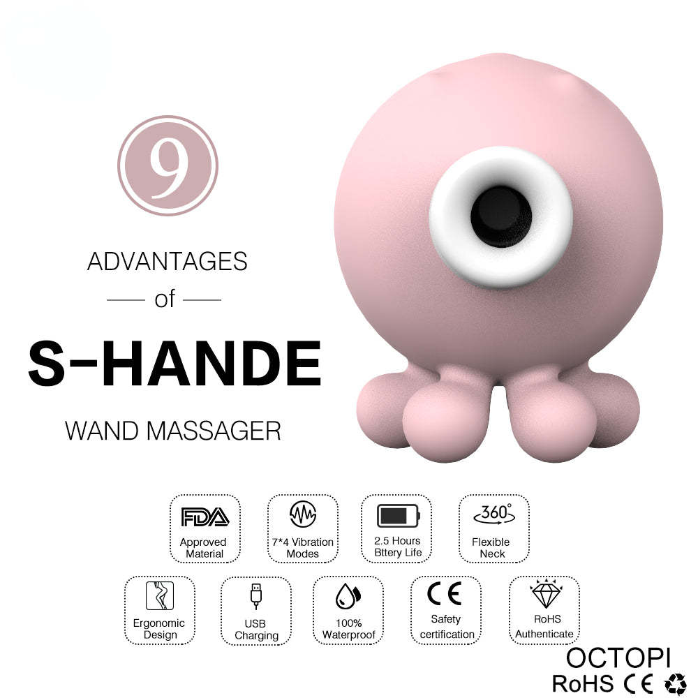 S066 Newest Powerful 9 Vibration Suck Head Nipple Clitoris Stimulator Vibrator Clit Stimulation Clitoris Sucker