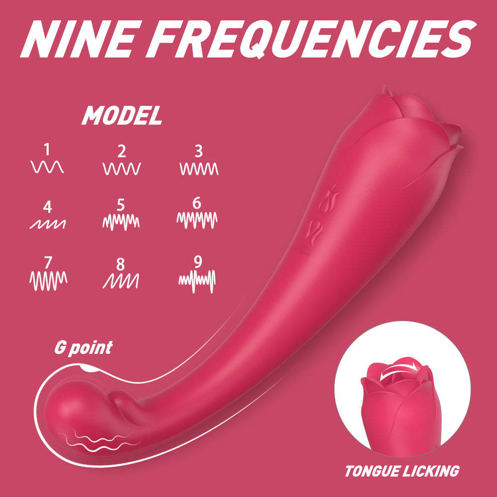 S374 drop shipping licking sex toys clitoris nipple stimulate rose vibrator tongue vibrator for women
