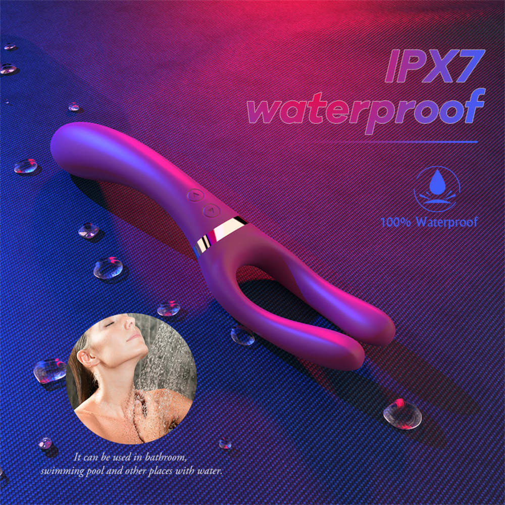 H010 Silicone Lesbian Masturbation stick Sex Toy Vibrating Shaking Double Stimmulation Vibrator In Sex Products Women