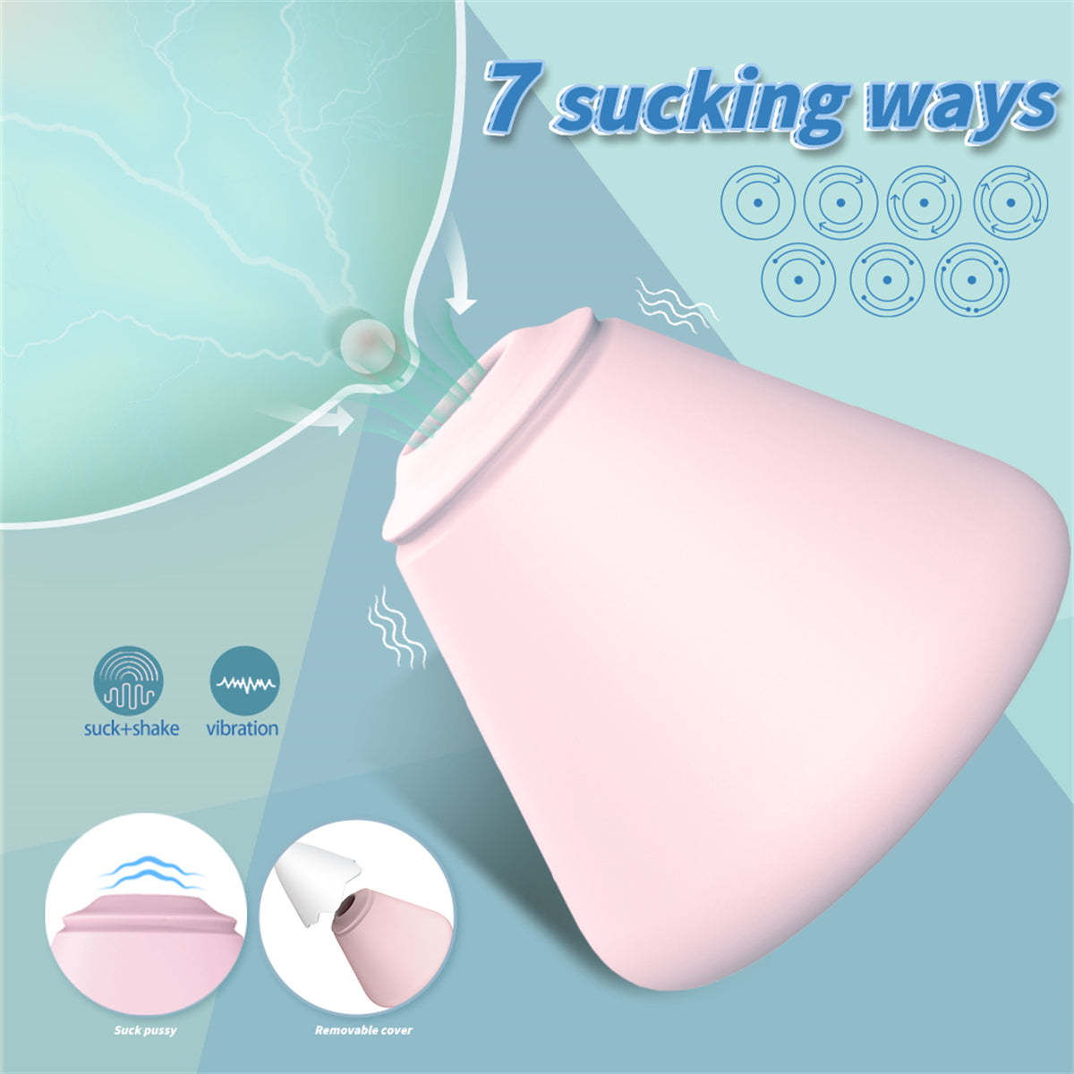 X006 Snow Mountain Shape  Sucking vibrators clitoris sucker breast clips sex toy adults products stimulate vibrators for women with 7 lighting adjustments
