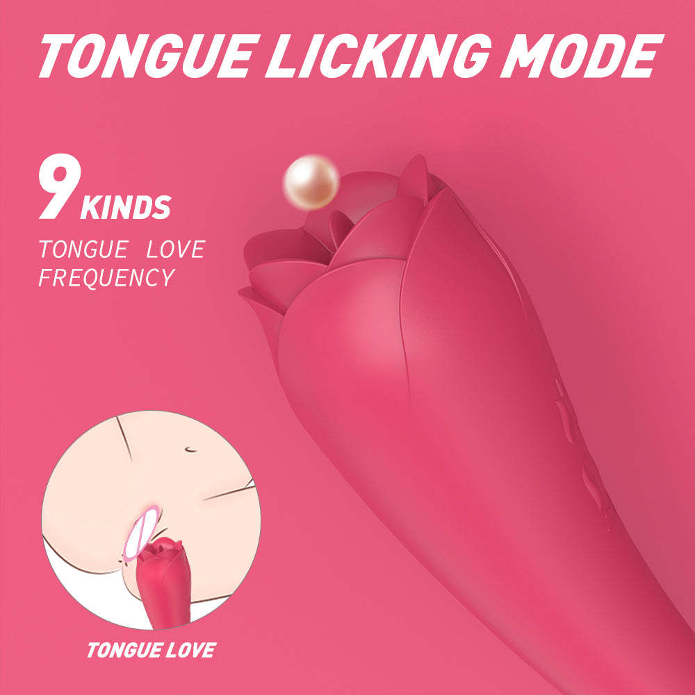 S374 drop shipping licking sex toys clitoris nipple stimulate rose vibrator tongue vibrator for women