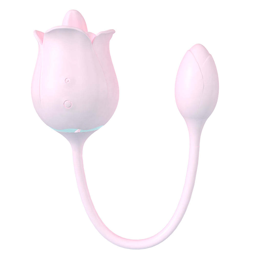 S361 drop shipping wholesale rose vibrators with tongue clitoris stimulator rose toy for women