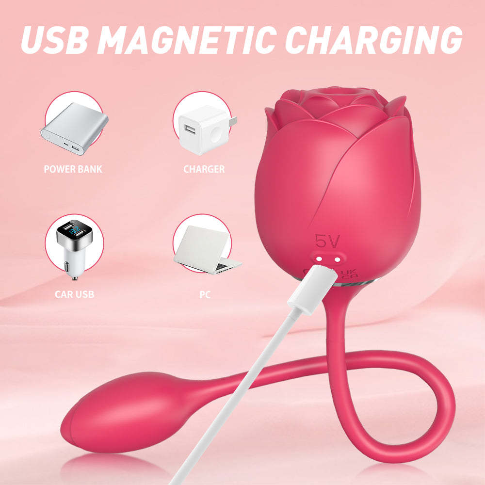 S389 soft silicone suckers clitoral sucking vibrator rose tongue vibrator sex toys for woman