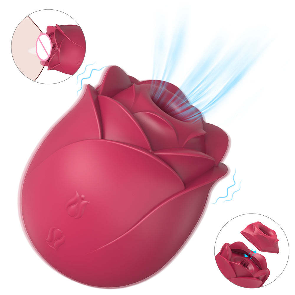 S361/S372/S389-5/S475/S374clitoris sucking rose vibrator for women tongue licking sexy toys for women 2 in 1 adult sex rose toy