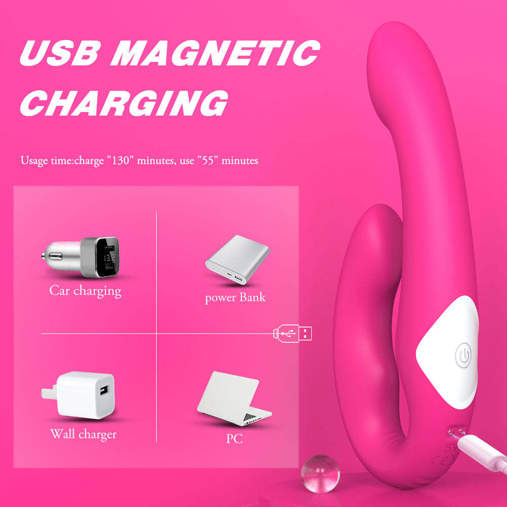 S328  consoladores para mujer Adults Dildo Lesbian Sex Vibrator 9 Speeds Double Vibrating Silicone Adult le