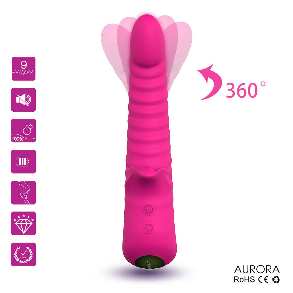 S043 Fantastic new sex toy realistic dildo vibrator rotating head for g spot