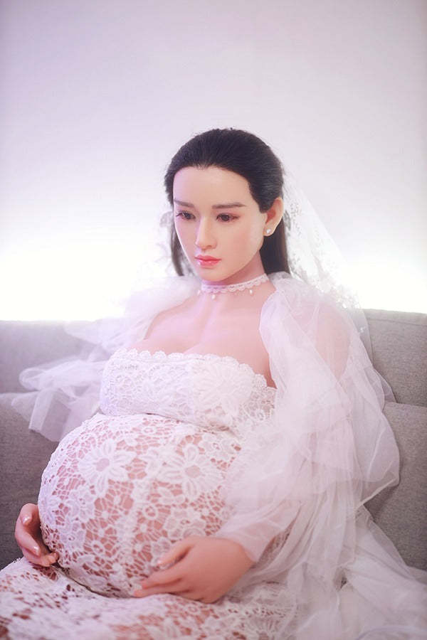 JYDOLL 160cm  Debbie Realistic and sexy doll Beautiful Pregnant Sex Doll (Silicone Head)