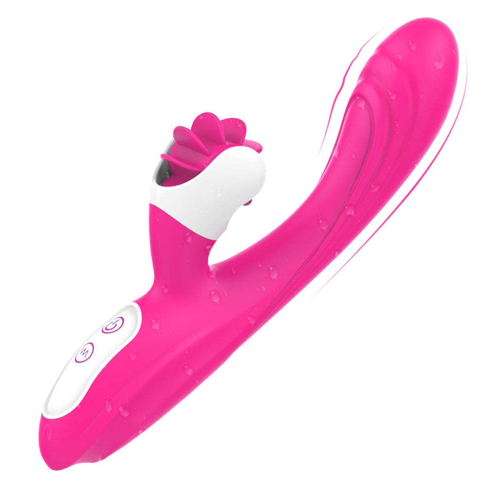 S196  Tongue Licking silicone Vibration Double Stimulation 9 Frequency Masturbation Clit tongue Sex toys Adult Vibrator