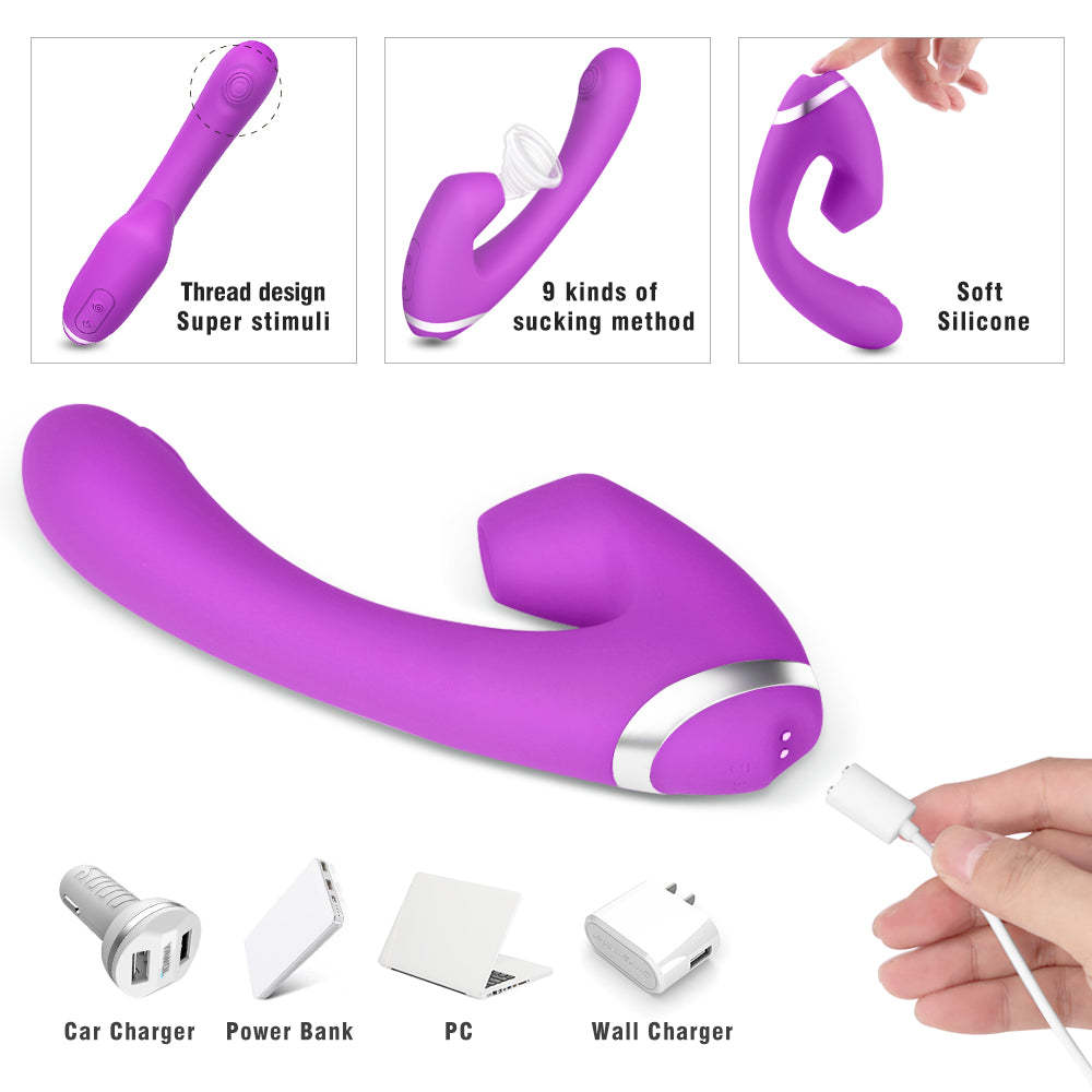 S048 Clitoral Powerful Stimulation Adult Women's Waterproof Nipples Suction Sex Toys Sucking Vibrator