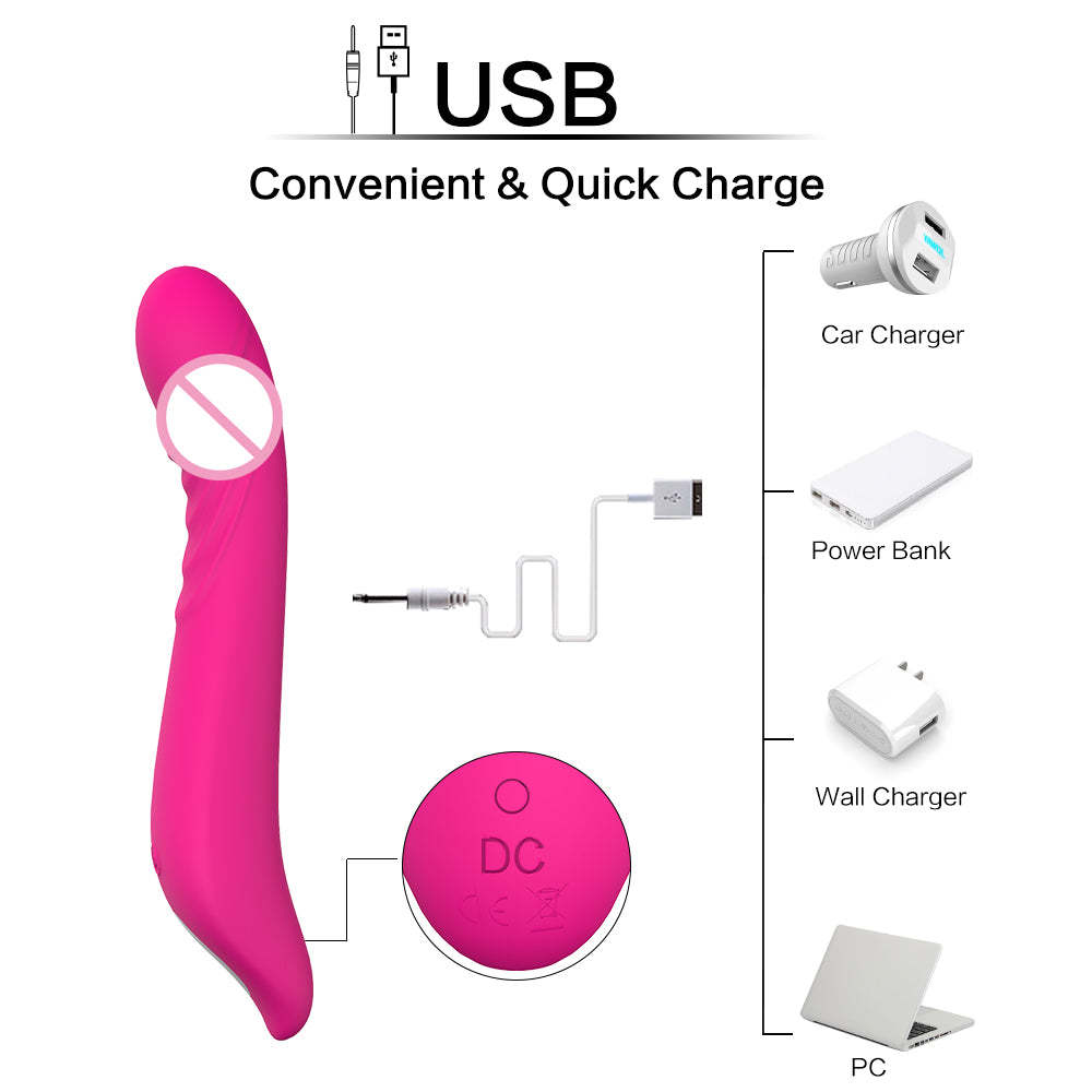S073  9 Speeds Full Silicone Adult Dildo Vibrator For Woman Sex Toys G Spot Clitoris Women G Spot Vibrator
