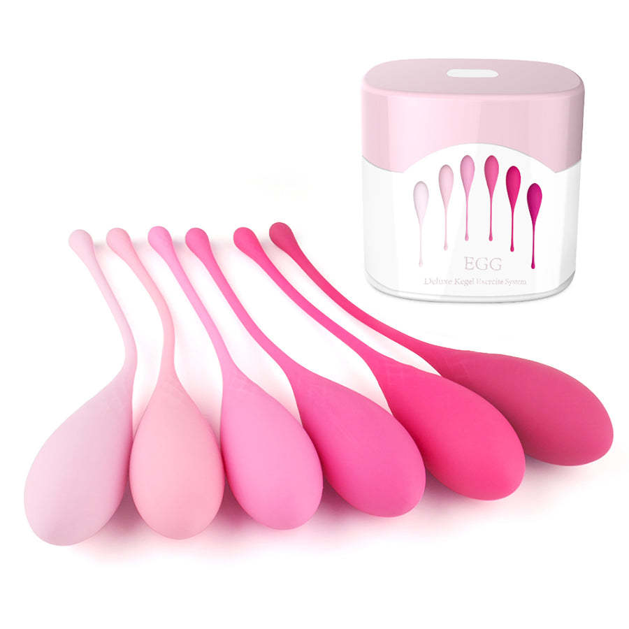 S009  Set of 6 Pure silicone ben wa ball kegel exercises eggs for men and women