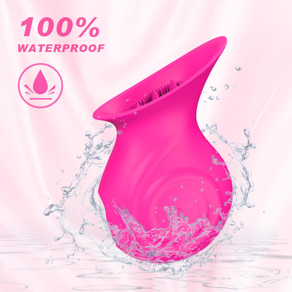 S126  Silicone Tongue Sucking Clitoris Licking Vibrator For Women Orgasm