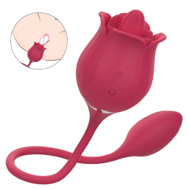 S361 drop shipping wholesale rose vibrators with tongue clitoris stimulator rose toy for women