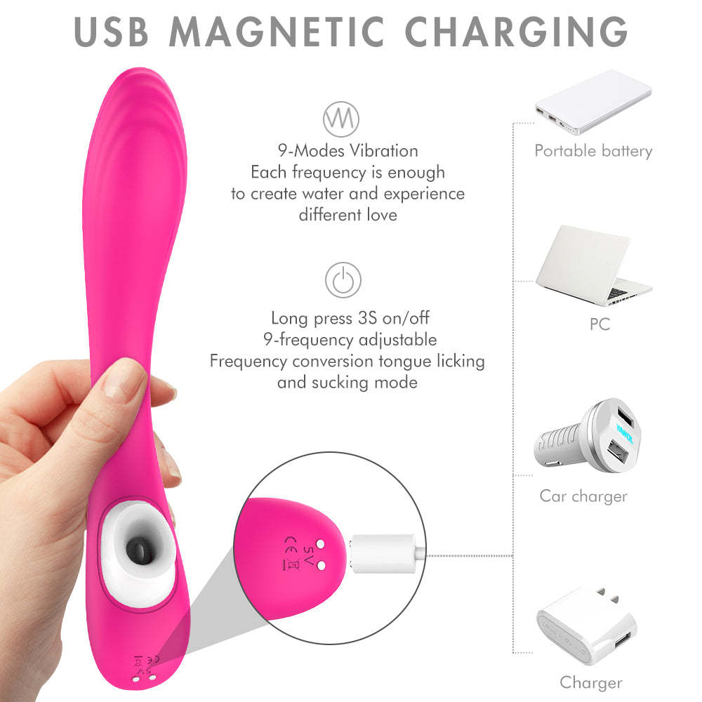 S204 wireless personal tongue sucking vibrator clit remote control g spot women sucking sex toy nipple clit sucker